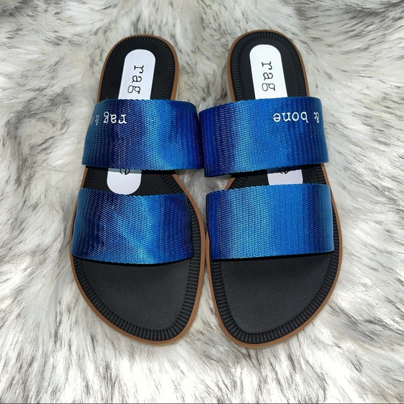rag & bone Shoes - New Rag and Bone Mila slide sandal blue NWOT